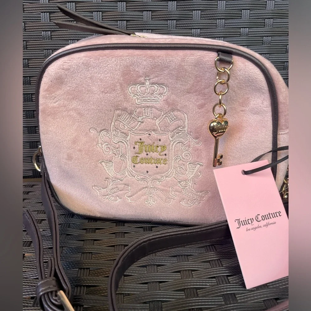 JUICY COUTURE BAG,Juicy Couture Pink Plush Crossbody Bag